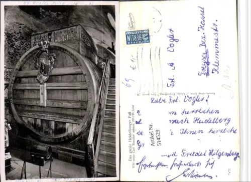 514529,Heidelberg Das große Fass Weinfass Wein