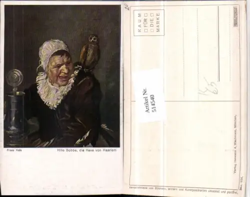 514540,Künstler AK Franz Hals Hille Bobbe Hexe von Haarlem Bier Vogel