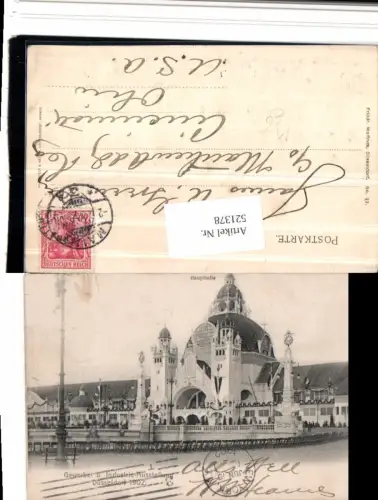 521378,Düsseldorf Gewerbe- und Industrie-Ausstellung 1902 Haupthalle