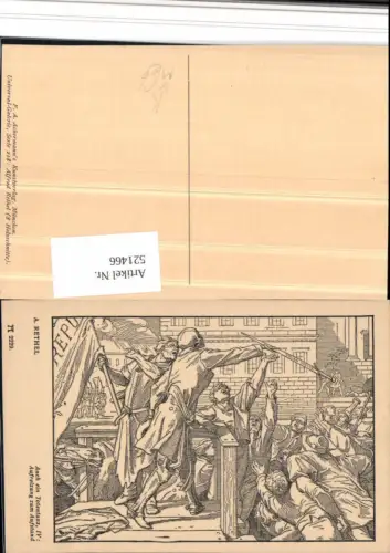 521466,Künstler AK A. Rethel Totentanz Aufreizung Aufstand Tod pub Ackermann 2229