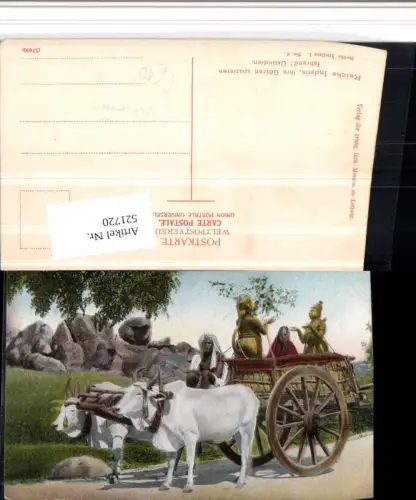 521720,Missionierung Leipzig Ostindien Volkstypen Typen Rinder Gespann