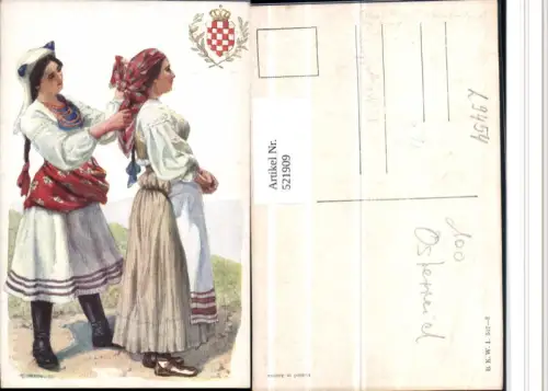 521909,Künstler AK F. Korpellus Frauen Trachten pub B.K.W.I. 547/2