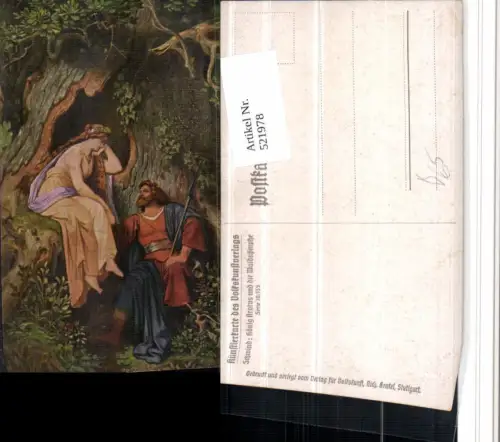 521978,Künstler AK M. v. Schwind König Krokus Waldnymphe pub Volkskunstverlag