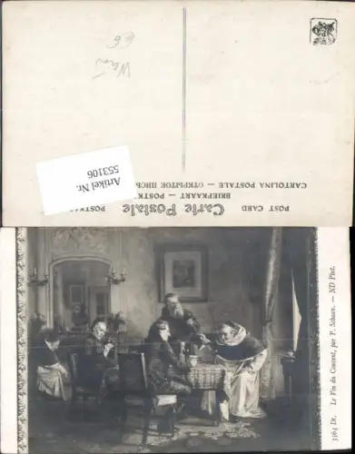 553106,Künstler AK P. Schaan Alkohol Wein Mönch Convent Religion