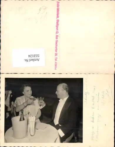 553124,tolle Foto-AK Stuttgart Alkohol Wein Sekt Sektflasche Henkel pub Morlock + handschr.