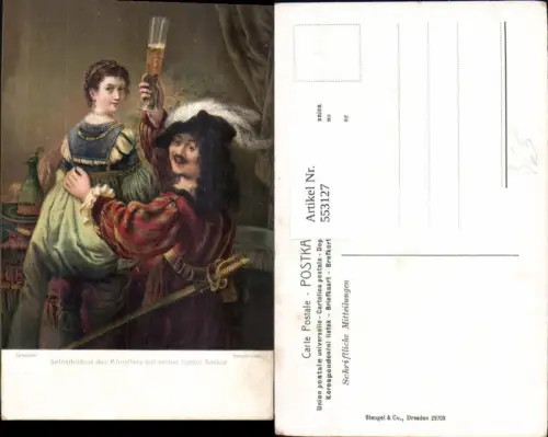 553127,Alkohol Bier Bierkrug Rembrandt m. Saskia pub Stengel 29708