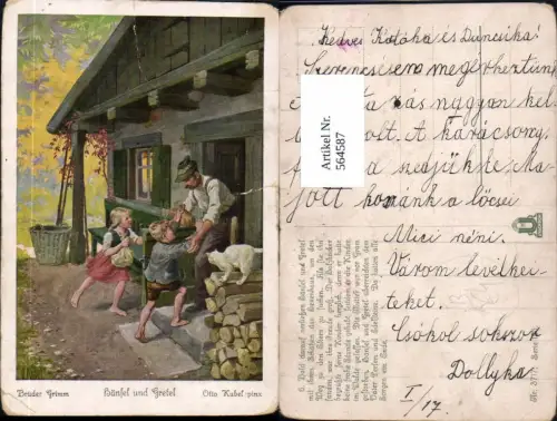 564587,tolle AK Märchen Otto Kubel Brüder Grimm Hänsel und Gretel