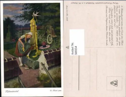 569354,Künstler AK O. Kubel Brüder Grimm Märchen Aschenbrödel Schuhe