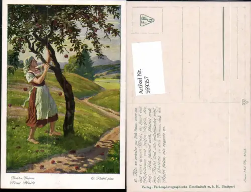 569357,Künstler AK O. Kubel Brüder Grimm Märchen Apfelbaum Baum