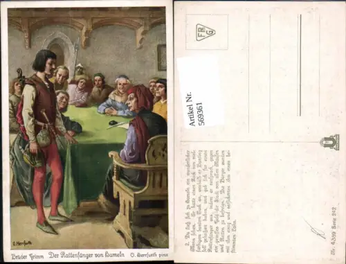 569361,Künstler AK O. Herrfurth Brüder Grimm Märchen Rattenfänger von Hameln