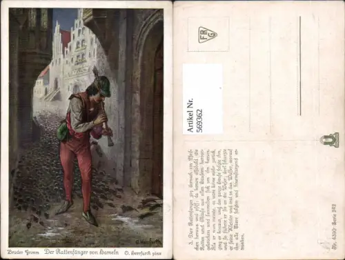 569362,Künstler AK O. Herrfurth Brüder Grimm Märchen Rattenfänger von Hameln
