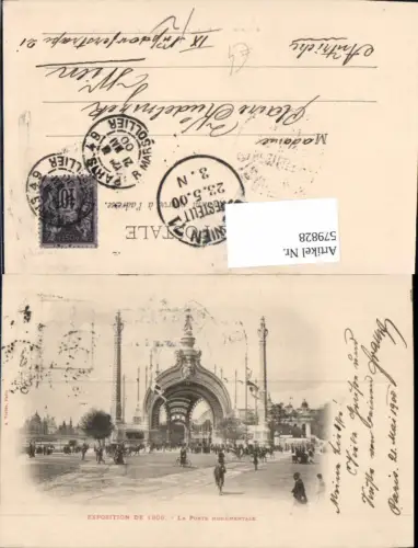 579828,Ausstellung Paris Exposition de 1900 La Porte Monumentale