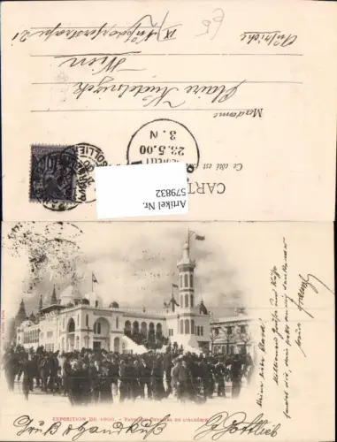 579832,Ausstellung Paris Exposition de 1900 Pavillon Officiel d l Algerie