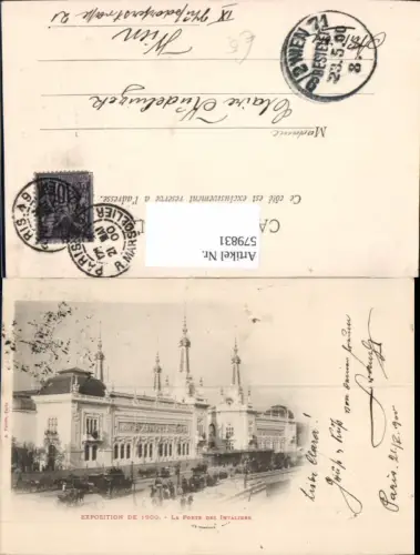 579831,Ausstellung Paris Exposition de 1900 La Porte des Invalides