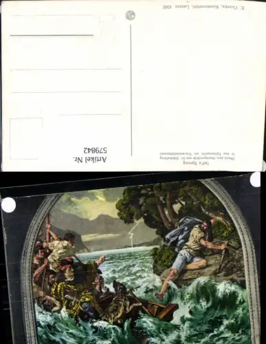 579842,Tells Sprung Dr. Stückelberg Tellskapelle Vierwaldstättersee Sage pub E. Goetz 4382