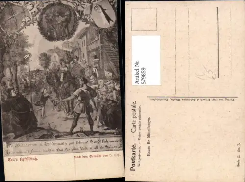579859,Künstler Ak H. Hess Tells Apfelschuss Sage