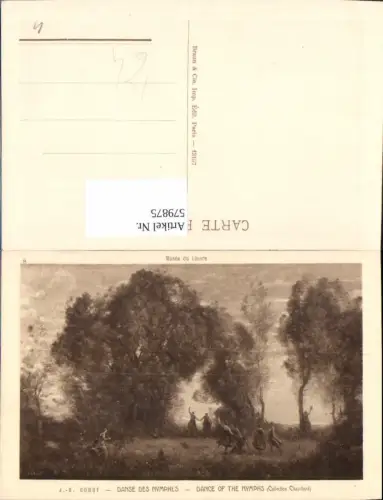 579875,Künstler Ak J. B. Corot Danse des Nymphes Tanzende Nymphen Fabelwesen