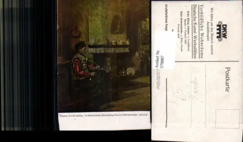 579887,Künstler Ak Possin Ein Ruhetag Alter Mann Pfeife Rauchen