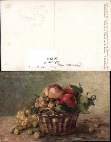 579902,Künstler Ak A. Giesler Früchtestillleben Stillleben Essen Obst pub Primus 1014