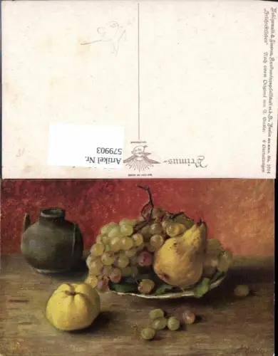 579903,Künstler Ak A. Giesler Früchtestillleben Stillleben Essen Obst pub Primus 1014