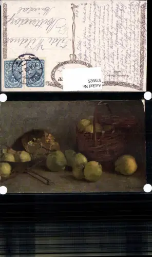 579925,Künstler Ak Franziska Bleicher Quitten Stillleben Essen pub Theo Stroefer Münchner Kunst 66