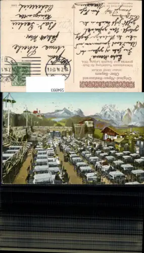 594993,Künstler AK Internationale Ausstellung f. Buchgewerbe e Graphik Leipzig 1914 Alpen Restaurant Bayern