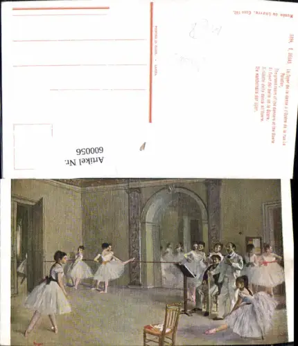 600056,Künstler Ak E. Degas Die Wandelhalle d. Oper Ballett Tanzen