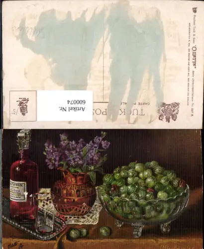 600074,Künstler Ak R. Bodländer Früchtestillleben Stachelbeeren Stillleben pub Raphael Tuck Sons 597B