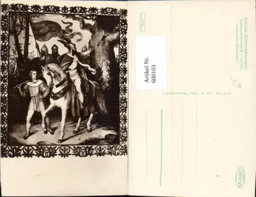 600103,Germanenkult M. v. Schwind Schloss Hohenschwangau Solche Hiebe führt Authari