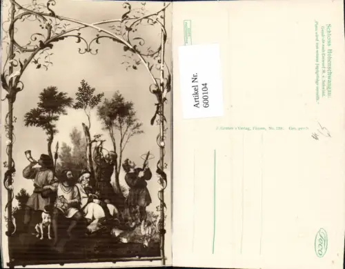 600104,Germanenkult M. v. Schwind Schloss Hohenschwangau Pipin v. Jagdgefolge vermisst