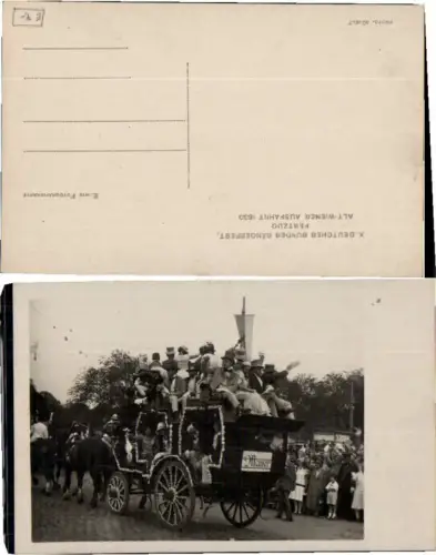 60460,Wien 10. Dt Sängerbundfest Alt Wiener Ausfahrt 1830 Kutsche