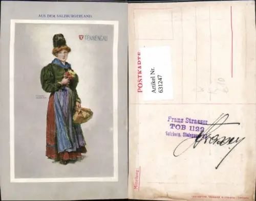 631247,Künstler Ak T. Ethofer Tennengau Aus dem Salzburgerland Tracht