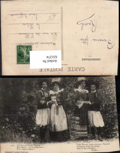 631274,Paare Tracht France Text Spruch