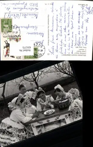 631275,Foto Ak Kellemes Hüsveti Ünnepeket Ostern Frauen Tracht Ungarn