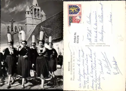 631278,Bretagne St-Guenole-Penmarch Procession de Notre-Dame de la Joie Tracht France