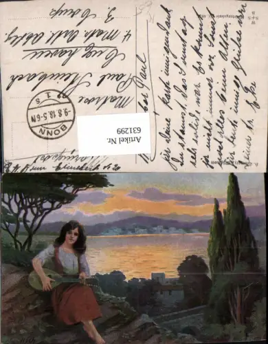 631299,Künstler Ak H. Schwarz Sinti Roma Zigeuner Mignon
