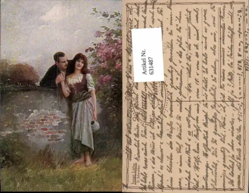 631487,Künstler Ak E. Schneider Junge Liebe Sinti Roma Mignon Zigeuner