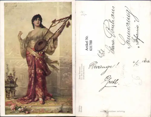 631788,Künstler Ak Sichel Orient-Schönheit Sinti Roma Mignon Zigeuner