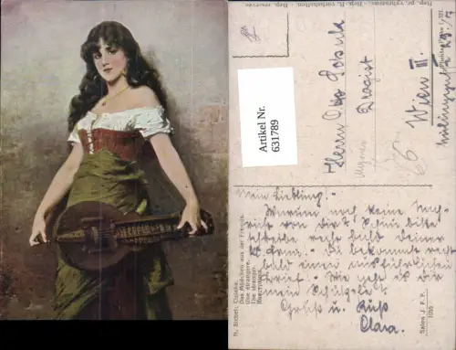 631789,Künstler Ak N. Sichel Das Mädchen a. d. Fremde Sinti Roma Mignon Zigeuner