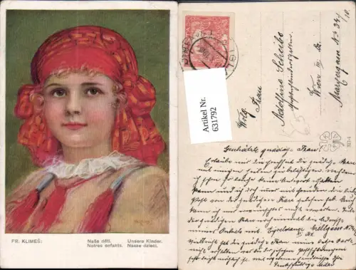 631792,Künstler Ak Fr. Klimes Unsere Kidner Sinti Roma Mignon Zigeuner