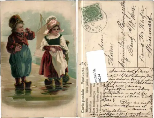 80214,Präge AK Holländische Trachten Apfel Tracht Holland
