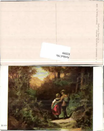82099,Jäger mit Frau Jagd im Wald Ackermann Verlag