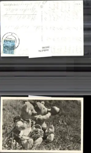 205390,Spiel Spielzeug Bären m. Krug Korb auf d. Wiese