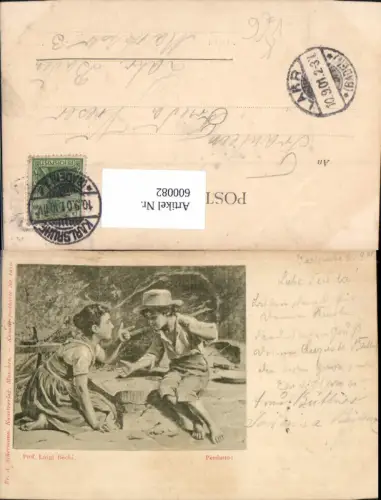 600082,Künstler Ak Prof. Luigi Bechi Perdutto Spiele Kinder Brettspiel pub F. A. Ackermann 1050