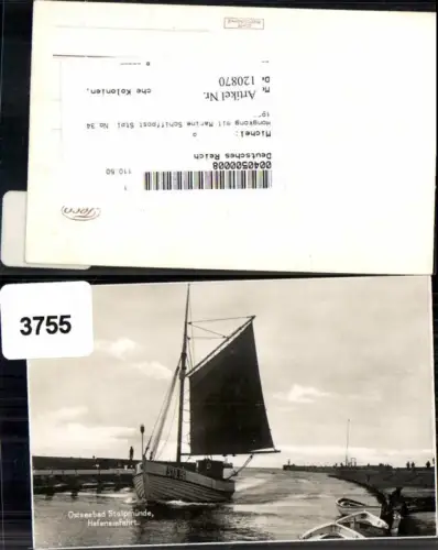 120870,Stolpmünde Ostseebad Segelschiff Segelboot Boot Ustka Kennung STO 96