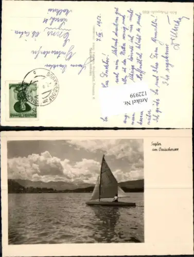 122939,Segler Segelboot Segelschiff am Ossiachersee Ossiach Boot Kennung IV 144
