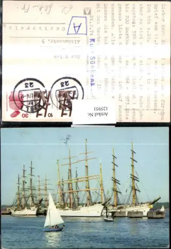 125951,Segelschiffe Schiffe i. Hafen Windjammer a. d. Blücherbrücke
