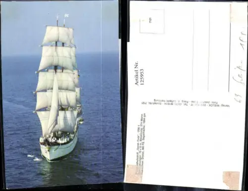 125953,Segelschiff Schiff Segelschulschiff Gorch Fock a. hoher See
