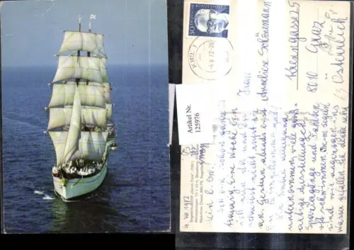 125976,Segelschiff Schiff Segelschulschiff Gorch Fock a. hoher See