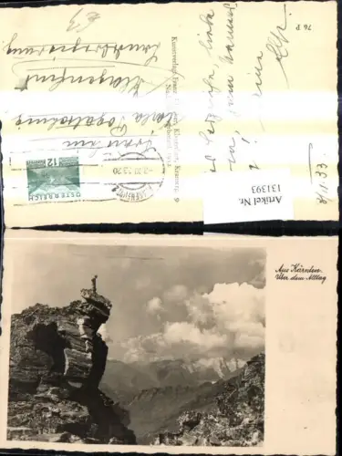 131393,Foto Ak Sport Bergsteigen Aus Kärnten Über d. Alltag Bergsteifer a. Fels Gipfel